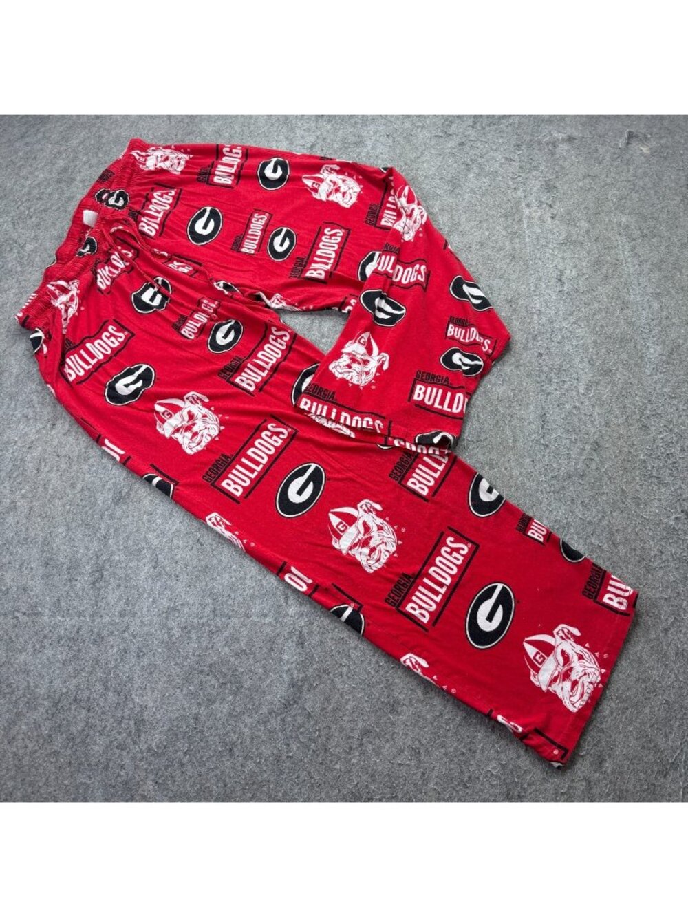 Georgia Bulldogs Pajama Bottoms Pants Sideline Apparel Men L Red Graphic Print
